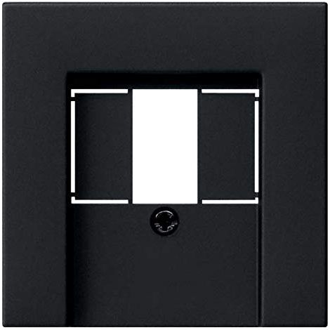 GIRA 0276005 SYSTEM 55 COVER PER TAE E USB SENZA CAMPO DI SCRITTURA NERO OPACO