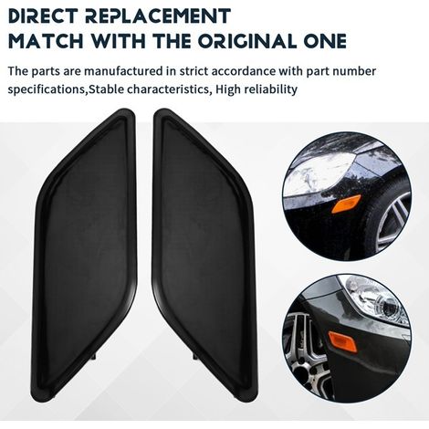 1 pair, color: black, material: ABS, LED side marker lights and turn signals for car 2128--DTEKGAZ