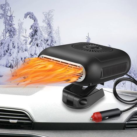 Chauffage de voiture 24V 200W – Chauffage rapide et refroidissement – Prise allume-cigare rotative 360° – Dégivrage efficace