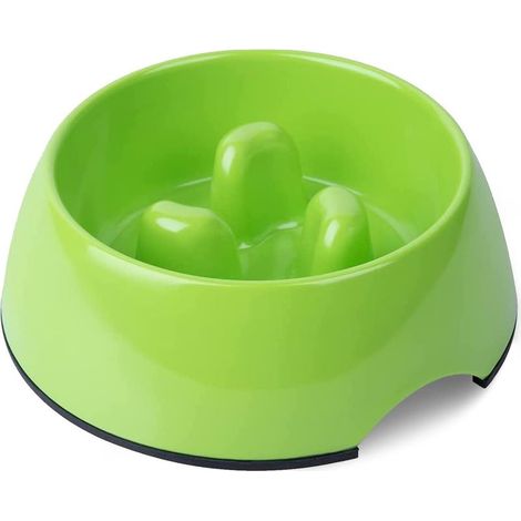 Gamelle Anti Glouton pour Chien Chat, Gamelle Alimentation Antiderapante Qui Favorise Une Prise de Nourriture Plus Lente, Bol Mélamine Interactive Anti Ballonnements (1/5)