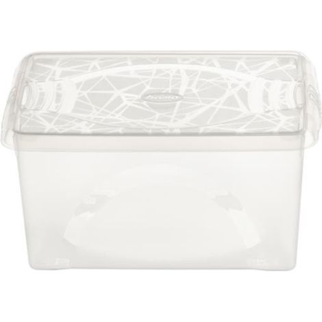 Boite de rangement "Selfy" en plastique - Transparent - 24L - L 60 x l 40 x H 15 cm - Livraison gratuite
