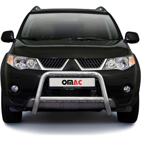 Pare-Buffle Avant Pour Mitsubishi Outlander 2007-2010 Argent (1/5)