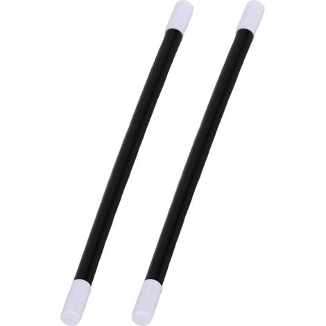 2 varitas mágicas, varitas mágicas blancas y negras, varitas mágicas clásicas de plástico con 2 pañuelos mágicos de colores para Halloween, cumpleaños, fiesta de disfraces. (1/5)