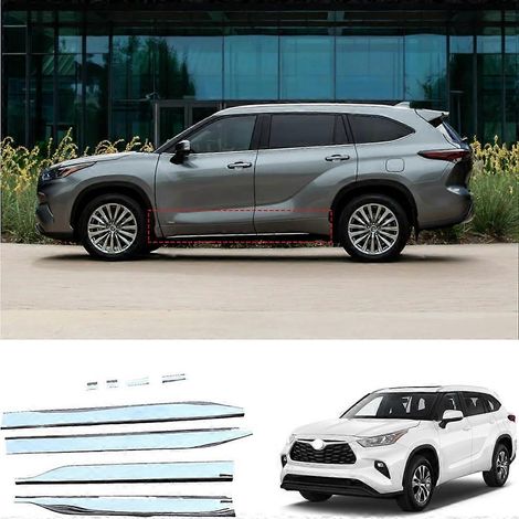 Moulure de porte latérale pour Toyota Grand Highlander, accessoire de voiture, protection de carrosserie extérieure chromée 2024 ( ) (1/5)