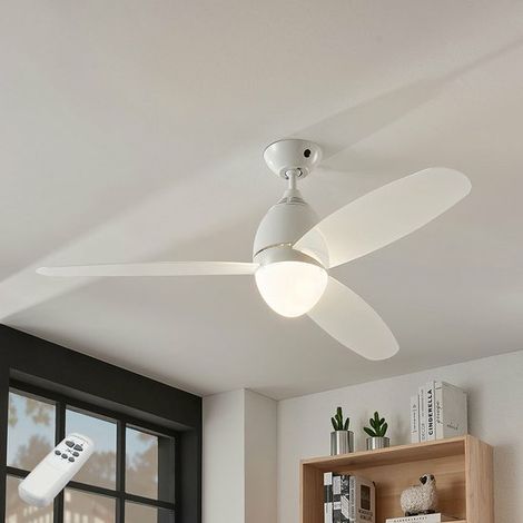 [NEUWERTIG] B-Ware Lindby Deckenventilator Deckenlampe Deckenlampe Piara Beleuchtet Weiß Glänzend