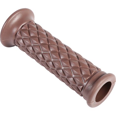 Poignées de guidon moto universelles en caoutchouc, 1 paire, 22 mm (7/8"), embouts de guidon, couleur café chaud (1/3)