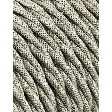 Cavo elettrico edm tessile beige 5 metri 2x0.75 mm