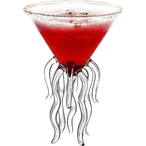 100 ml Wein-, Champagner- und Saftglas in Oktopusform für Küche, Bar und Party