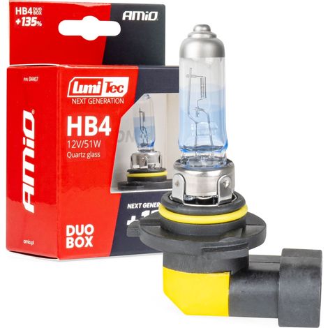 Bombillas halógenas HB4 12V 51W LumiTec de última generación +135% DUO amio-04407 (1/5)