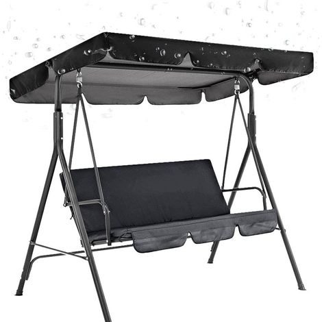 1 Housse de siège,Toit de rechange,Oxford 210D,Imperméable,Balançoire de jardin 3 places (1/5)