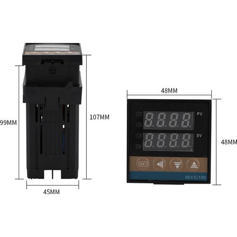 Régulateur de température PID numérique HD affichage LED 220V automatique ajustable thermostat intelligent multi-signal pour chauffage (1/5)
