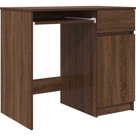 Bureau,Table de travail,Table d'étude chêne marron 86x49x76 cm bois d'ingénierie CFW87558 (1/5)