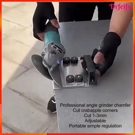 Support de Meuleuse D'angle - - Acier Inoxydable - 45 Degrés - Système de Serrage Sécurisé - 17.5x13.8x7.2cm (1/4)