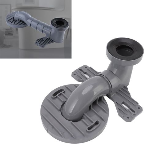 Juego de adaptadores para inodoro de PP reforzado con junta de goma resistente a la corrosión y segmentos extraíbles: compatible con inodoros suspendidos, de pie e inteligentes (250–400 mm, 3 segmento (1/5)