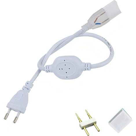 220V Power Cable EU Plug 2 Pin Plug Needle Pitch 13mm EU Standard Plug Replacement Power Cable for 5050 5630 LED Strip (1/2)