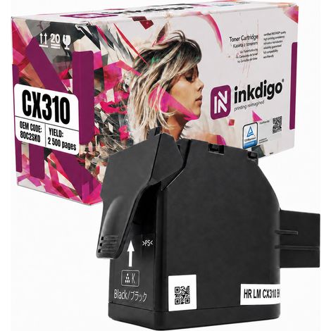 Inkdigo Toner 80C2SK0 kompatibel mit Lexmark CX310dn, CX410 (deutscher Hersteller), CX510dhe, TÜV-zertifiziert (1/5)