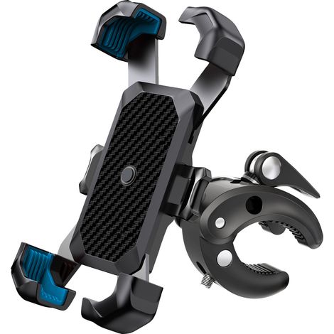 Support de téléphone noir pour vélo, longueur 13,5-19 cm, support de navigation pour téléphone de vélo en extérieur, support de voiture pour vélo. (1/5)