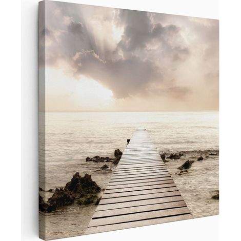 Tableau toile Carré - Ponton - 60x60 cm (1/2)