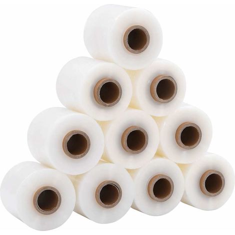 Films étirables 10 pcs transparent 23 μm 10 cm x 300 m