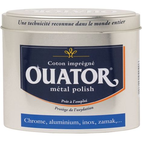 Polisseur de métaux 75 g – Rénove et polit chromes et aluminium – Enlève rouille et bleuissement – Éclat sans silicone – Ouator