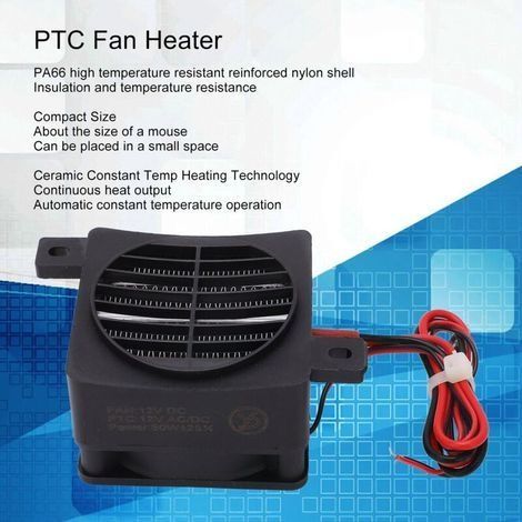 12V 50W PTC-Heizlüfter – Schnellentfroster für Fahrzeuge – Verstärktes Nylongehäuse – Konstante Temperatur in 30 Sekunden (1/4)