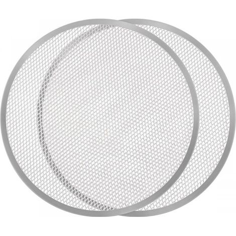 (Lot de 2)Large Plaque de Cuisson Perforée Pizza 40 cm - Plaque Pizza Four Pro Cuisson Rapide & Uniforme - Alliage Alu, Sans Soudure - Antiadhésif, Anti Rouille, Sans BPA, Adapté Four (1/4)