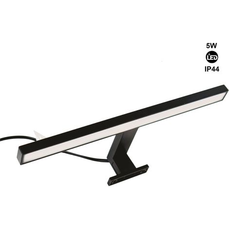 Barcelona Led – Applique miroir LED 30cm 5W IP44 – Éclairage 325 lumens 4000K – Montage mural ou encastré – Diffuseur polycarbonate
