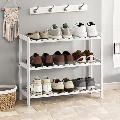 Meuble à chaussures 3 niveaux 70 x 26 x 57,5 cm (1/5)