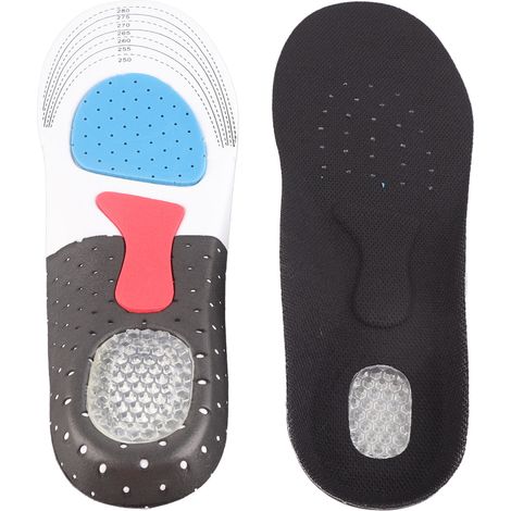 2 paires semelles sport + 1 paire coussinets gel taille L, soutien voûte plantaire, absorption chocs, anti-transpiration, inserts chaussures homme femme. (1/5)