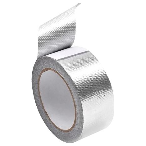 48mm x 20m Aluminum Foil Insulation Tape - Heat Waterproof, High Temp Resistant Metal Duct Tape for Sealing, Repairing, and Protection. (1/5)