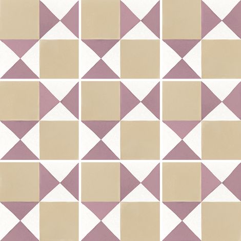 Carrelage effet carreau de ciment CAPRICE DECO COLOURS CHESS 20x20cm 20x20cm Vert Mat - Boîte de 1 m2