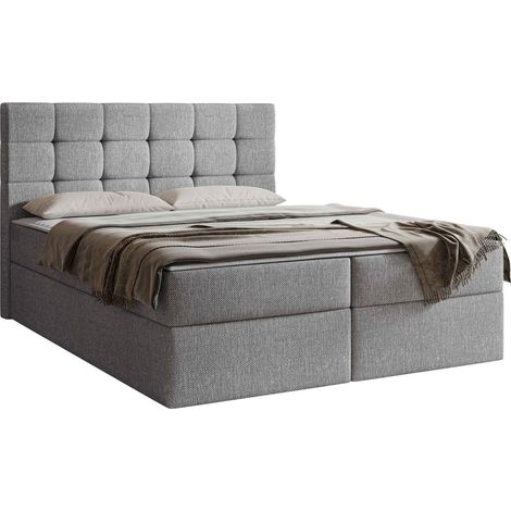 Lit boxspring Comfivo Osculum I, Muna 08, Double, Continental, 160x200, Tissu, Disponible, 163x206x112cm (1/5)