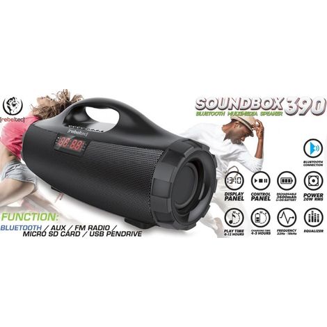 Rebeltec SoundBox 390 Bluetooth/FM/USB-Lautsprecher