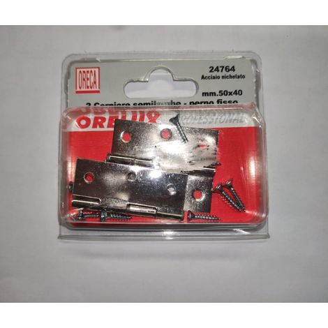 ORECA - CERNIERE SEMILARGHE CON POMOLO SFERICO 50X40MM 2PZ
