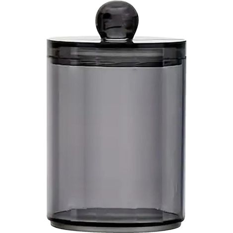 Boîte à maquillage avec porte-cotons-tiges distributeur transparent , 6 , 8 x , 10 , 5 cm , forme cy