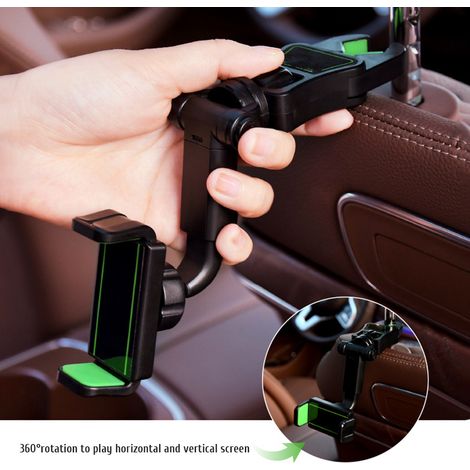 Support Téléphone Rétroviseur Voiture, Fixation Universelle Smartphone Pliable Extensible (1/5)