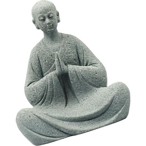 Statue de Bouddha pour décorations d ' Aquarium, décorations d ' Aquarium, Sculpture de Figurine de Moine pour la Maison, Le Bureau, la Voiture, d ' (1/5)