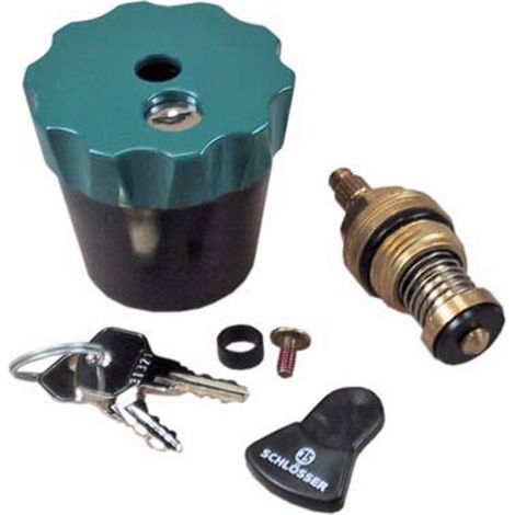 Wassersafe 1/2 Zoll abschließbar für Auslaufventil inkl. Spindel für Garten Wasserhahn