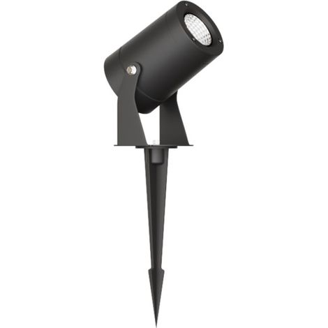 Sair XL - Faro a led a picchetto rotondo 20W IP65 Nero 3000K - Luce da giardino per piante o siepe h38cm - Beneito faure