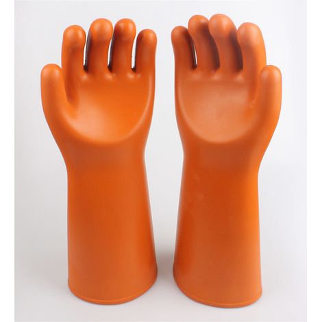 1 paire de gants isolants électriques niveau 20 kV, rouges, taille 41 x 15 cm