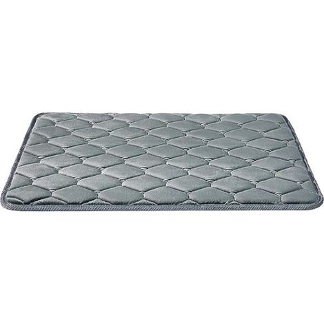 Matelas pour chien 30x10 cm épaisseur 1 cm, chien pour matelas en mousse à mémoire de forme orthopédique, housse lavable, convient aux grands chiens - gris