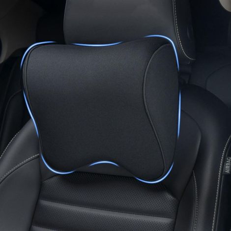 Reposacabezas de coche con espuma viscoelástica, almohadas para el cuello para el asiento del coche, cojín para asiento de coche para conductor y pasajero, reposacabezas cervical para conducción en vi (1/5)