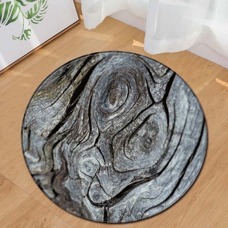 Tapis Rond - Tapis De Sol En Microfibre - Non Glissant - Pour Intérieur - 60 Cm - 1 Piece (1/2)