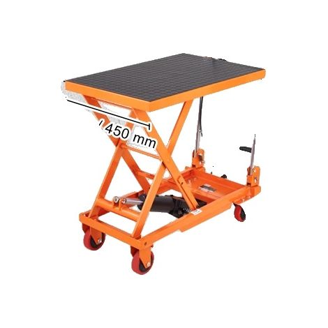 Table élévatrice hydraulique, capacité de charge de 500 lbs, construction en acier durable, Orange 330lbs (1/2)