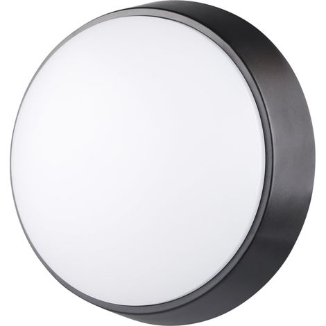 Luceco Eco Paratia Rotonda Illuminazione a LED, Lunetta Bianca e Nera, 21,5 cm, 10 Watt (1/5)