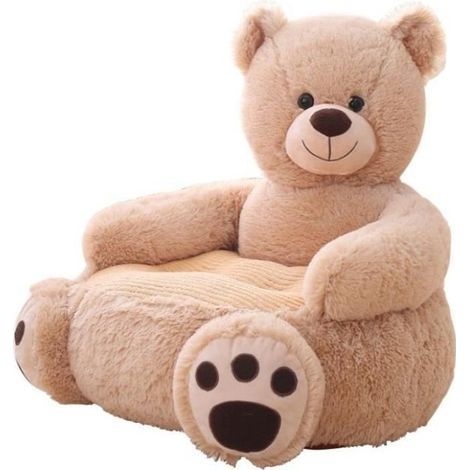 Cellfast – Fauteuil enfant peluche ours 50x50cm – Convient de 6 mois à 8 ans – Doux et confortable pour jeux et détente (1/4)