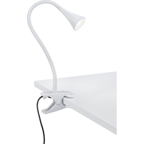 Lampe de Bureau Led Blanche à Clip Viper H35 cm Trio Lighting (1/3)