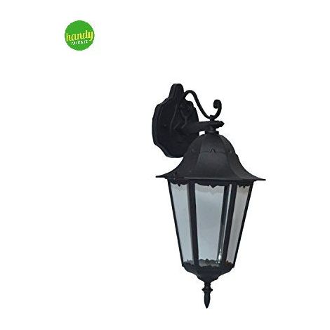 ERMES LAMPADA DA ESTERNO NERA DOWN 1xE27MAX 60W IP44