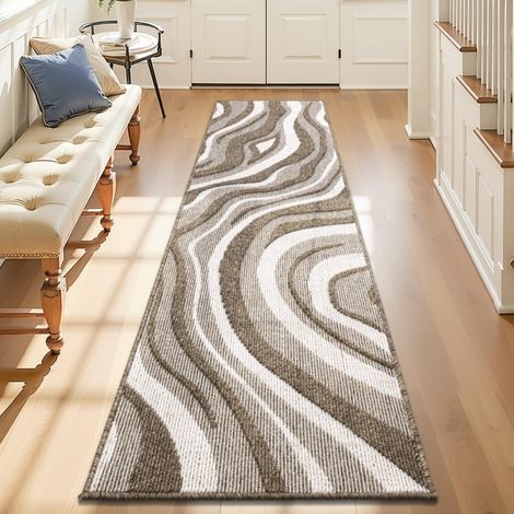 Tapis Couloir Long 60x240cm Moderne, Antidérapant Tapis de Cuisine (1/5)