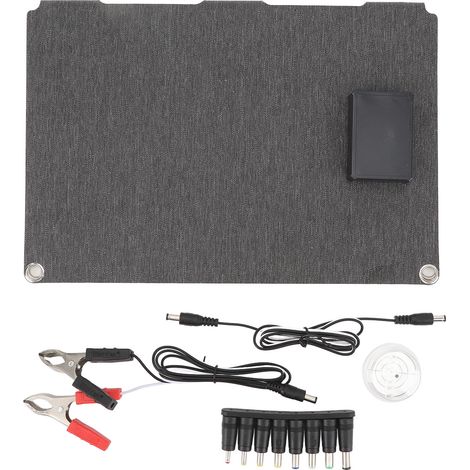 Ortviai Panneau Solaire Pliable 40 W, Silicium Monocristallin, Étanche ETFE, Double USB pour Camping & VR (1/5)